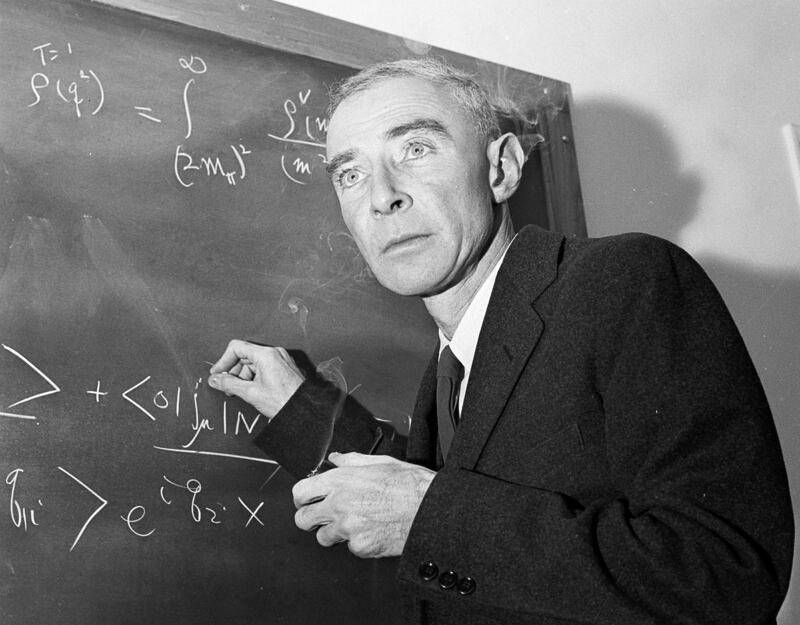 J Robert Oppenheimer, creator of the atomic bomb, at the Institute for Advanced Study, Princeton, in 1957. AP