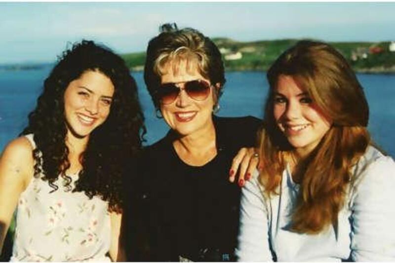 Philippa Kennedy with her daughters Katy, left, and Holly during a holiday in West Cork, Ireland.