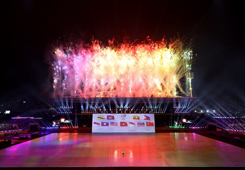 Fireworks during the opening ceremony of the SEA Games. Reuters