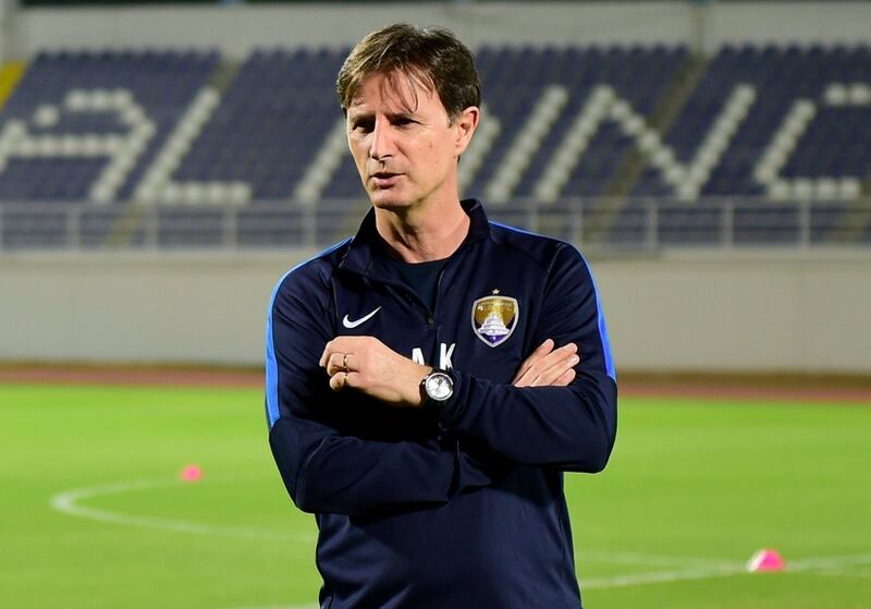 Josko Spanjic, the Al Ain Under 21 manager, will take charge of the first team for their Arabian Gulf League match against Al Ahli on Saturday, January 28, 2017. Courtesy Al Ain FC