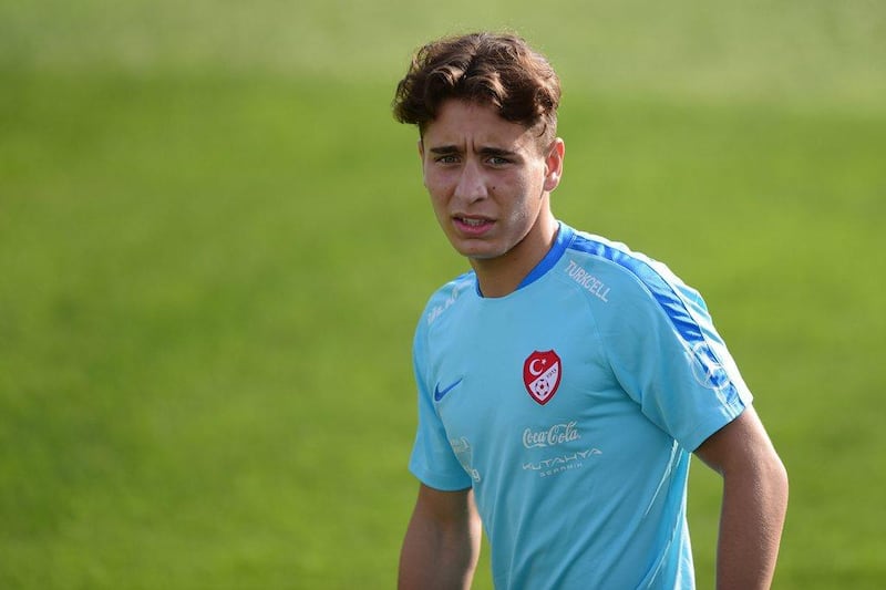 Turkey forward Emre Mor attends a training session on Tuesday ahead of Euro 2016. Bulent Kilic / AFP / June 7, 2016 