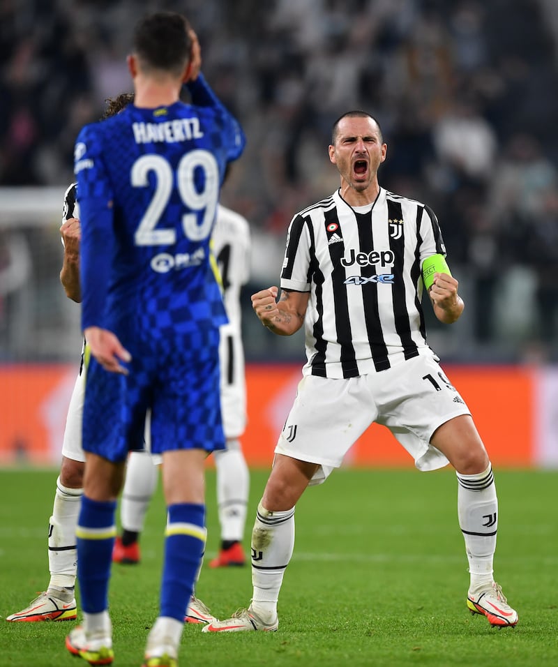 Leonardo Bonucci – 7, The experienced defender is yet to miss a game this season and previous experience of playing against Lukaku proved to be key to keep the Belgium striker quiet. A lovely long ball from the 34-year-old sparked an immediate attack after the restart. AFP