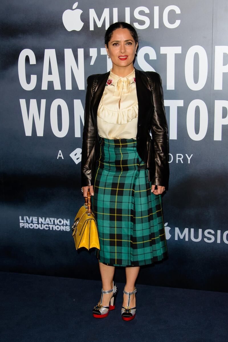 LONDON, ENGLAND - MAY 16: Salma Hayek attends the London Screening of "Can't Stop, Won't Stop: A Bad Boy Story" at The Curzon Mayfair on May 16, 2017 in London, England. (Photo by Joe Maher/Getty Images)