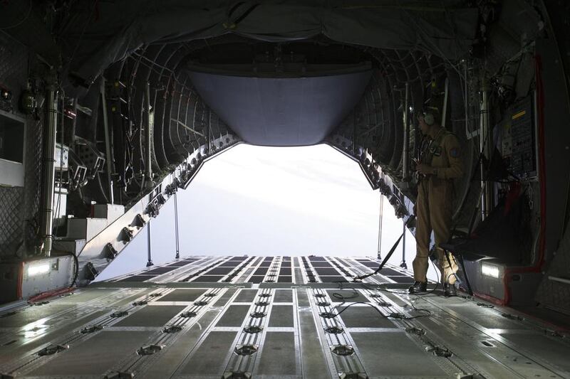 A media flight onboard the Airbus Military A400M MRTT during the Dubai Air Show at Dubai World Central - Al Maktoum International Airport in Dubai on November 19, 2013. Christopher Pike / The National