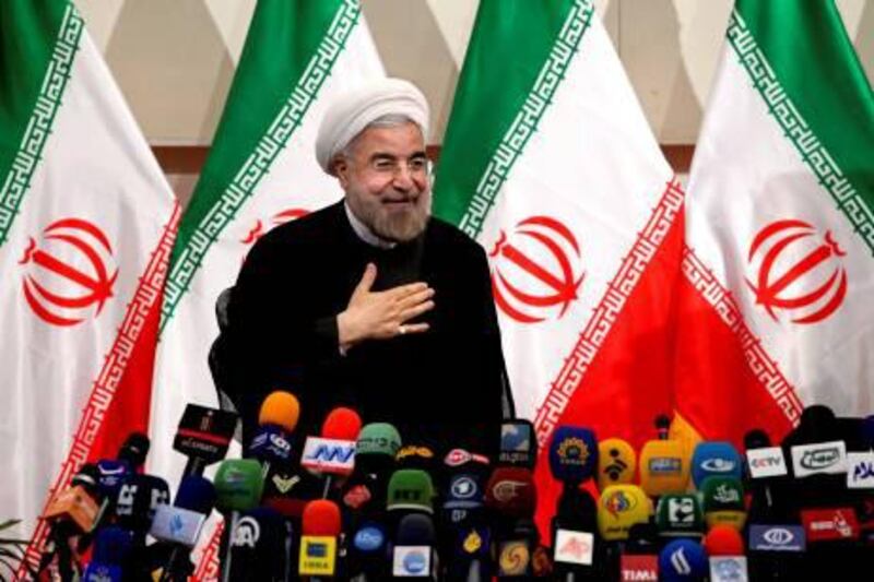 Iran President Hasan Rouhani. Gulf Arab states fear Iran's nuclear programme, while Iran and Saudi Arabia are on opposite sides of conflicts in Bahrain, Iraq, Lebanon and Syria. Ebrahim Noroozi / AP
