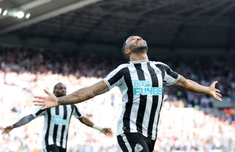 Callum Wilson after Newcastle's second goal. Getty