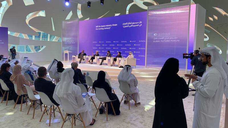 About 70 futurists gather at the two-day Dubai Future Forum to address how society, government and businesses will look like in the years to come. Antonie Robertson / The National