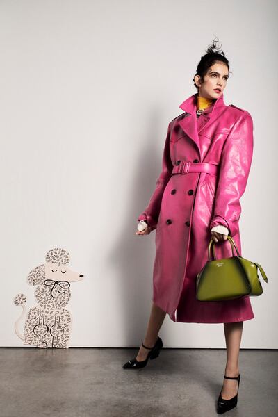 An outtake from the October shoot. Vanusa wears Prada while walking a cardboard poodle. All that's missing is the drawn in dog lead. Photo Nicoleta Buru