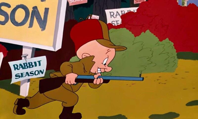 Elmer Fudd typically was armed with a rifle in original episodes of 'Looney Tunes'