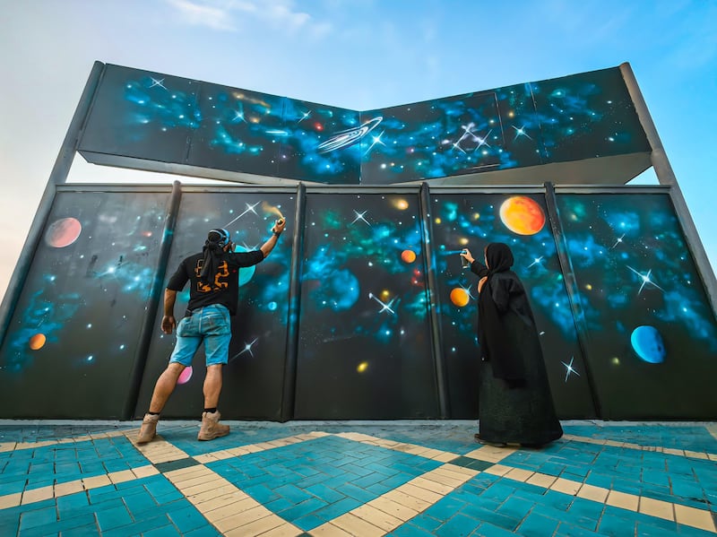 Local artists are giving bus shelters in Abu Dhabi a makeover. All photos: Department of Municipalities and Transport