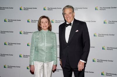 US Speaker of the House Nancy Pelosi and her husband Paul Pelosi at a dinner for the 44th Annual Kennedy Center Honours at the Library of Congress in Washington on December 4, 2021. Reuters