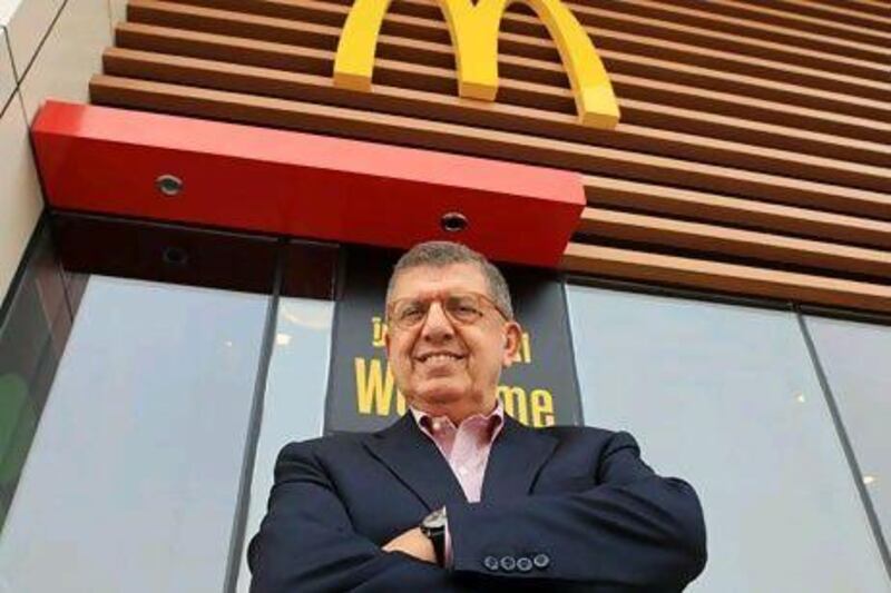 Rafic Fakih, the managing director for Emirates Fast Food, which runs and owns McDonald's outlets in the UAE. Ravindranath K / The National