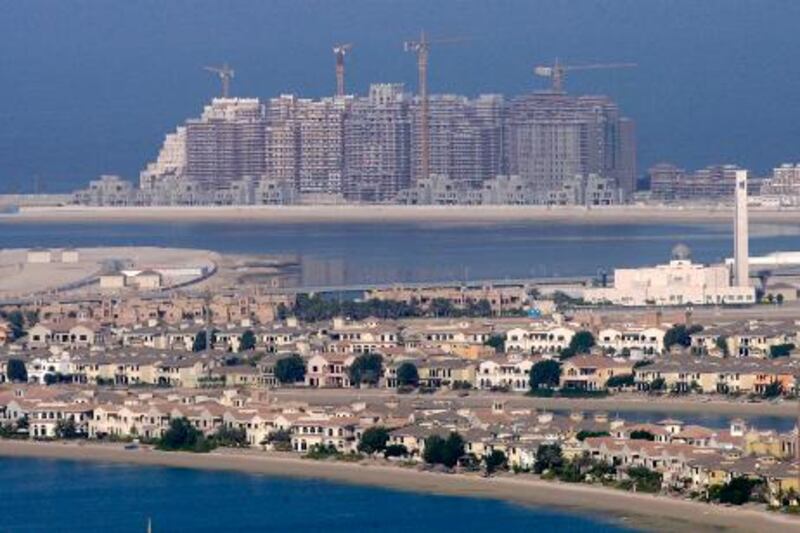 Dubai, United Arab Emirates, Aug 1 2011, Burj Al Arab- A North  view of surrounding Construction, Palm development , businesses, bridges and jetty'sS from the top of the  Burj Al Arab Resort. Stock images for The Ntional. Mike Young / The National?