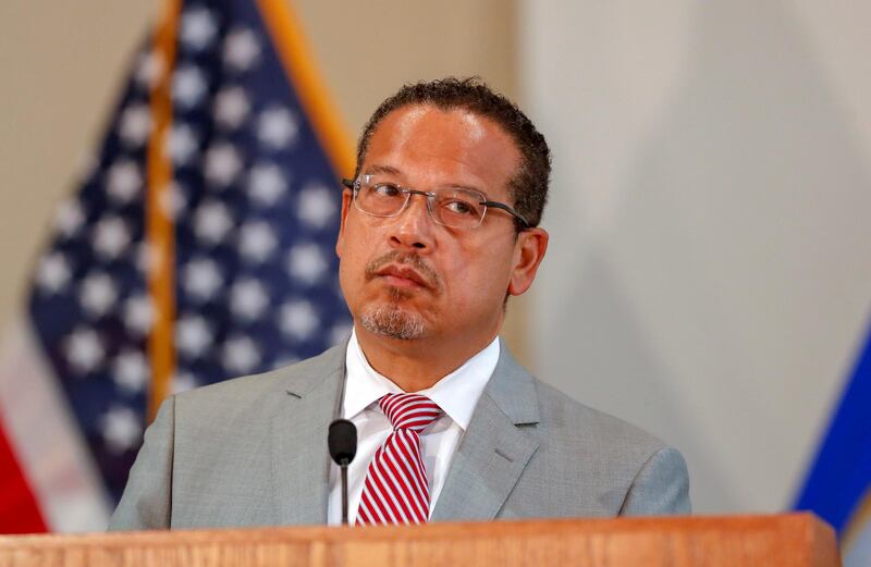 Keith Ellison, Attorney General for Minnesota: George Floyd is not here. He should be here, he should be alive, but he’s not. About nine days ago, the world watched Floyd utter his very last words, “I can’t breathe,” as he pled for his life. Reuters