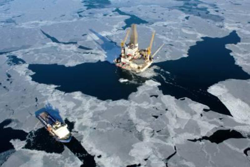 A company handout photograph shows the oil production platform at the Sakhalin-I field in Russia, partly owned by ONGC Videsh Ltd., Rosneft Oil Co., Exxon Mobil Corp. and Japan's Sakhalin Oil and Gas Development Co., made available to the media on Tuesday, June 9, 2009. Oil & Natural Gas Corp., India's biggest energy explorer, said its overseas crude output will fall this year as fields age, and an increase is likely after new areas in Brazil and Myanmar start production by 2012. Source: ONGC Videsh Ltd. via Bloomberg News
EDITOR'S NOTE: NO SALES. EDITORIAL USE ONLY.