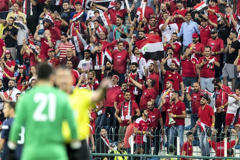 DUBAI, UNITED ARAB EMIRATES. 15 OCTOBER 2019.  STANDALONE. Football, Syria versus Guam at Al Maktoum bin Rashid Stadium. (Photo: Antonie Robertson/The National) Journalist: John McAuley. Section: Sport.
