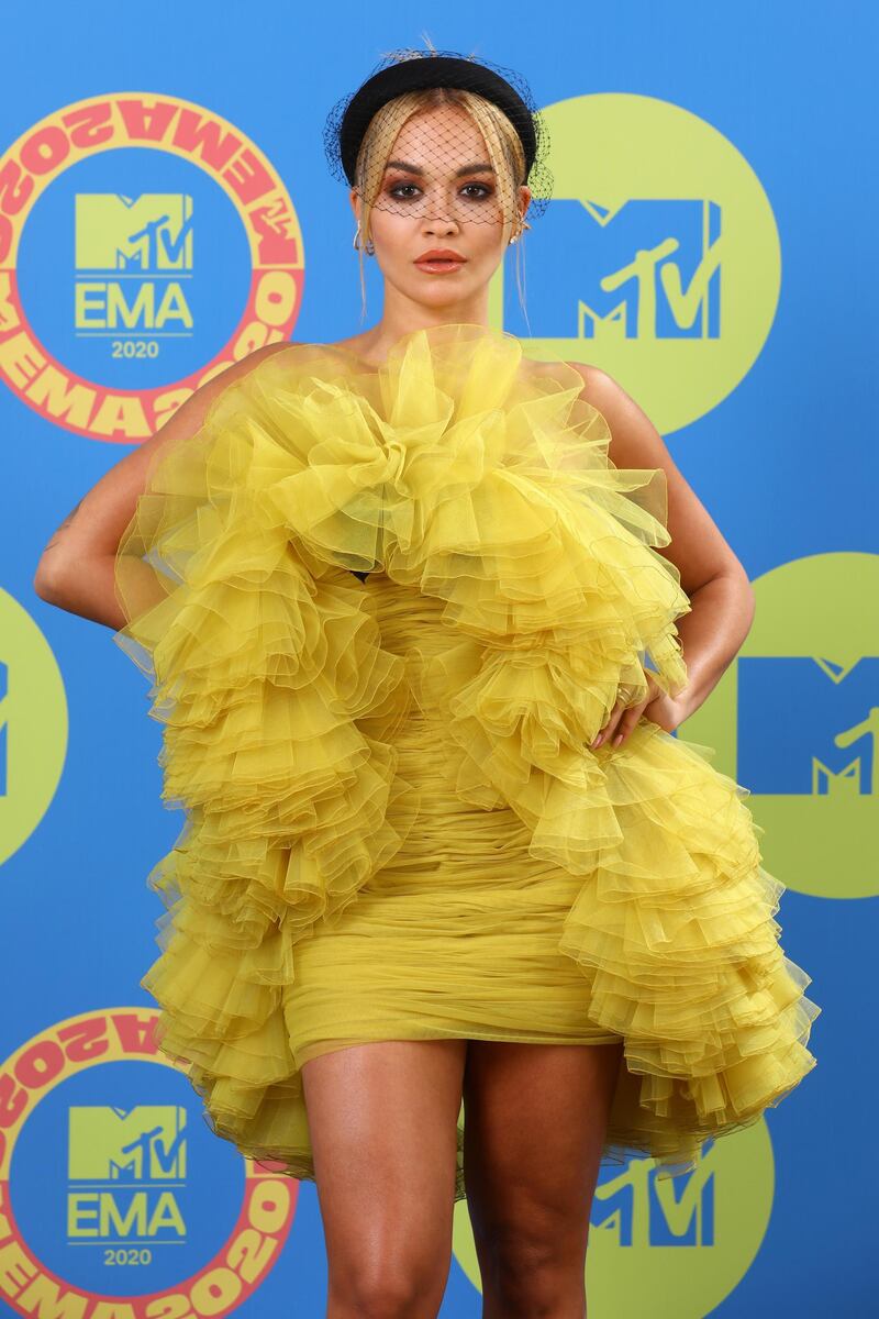 LONDON, ENGLAND - NOVEMBER 01: (EDITORS NOTE: This image has been retouched at the request of Artist's management.) In this image released on November 08, Rita Ora poses ahead of the MTV EMA's 2020 on November 01, 2020 in London, England. The MTV EMA's aired on November 08, 2020. (Photo by Tim P. Whitby/Handout/Getty Images for MTV)