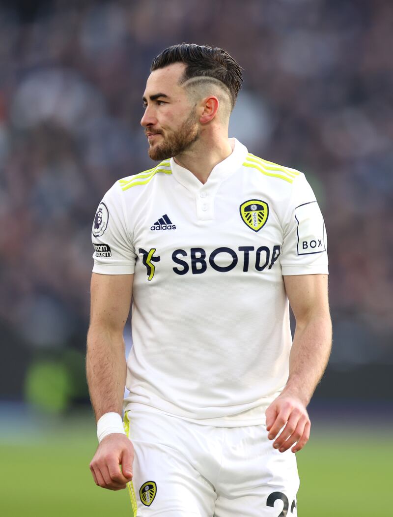 Left midfield: Jack Harrison (Leeds United) – Scored his first Leeds hat-trick and dinked in his third goal superbly to clinch a remarkable victory against West Ham. Getty Images