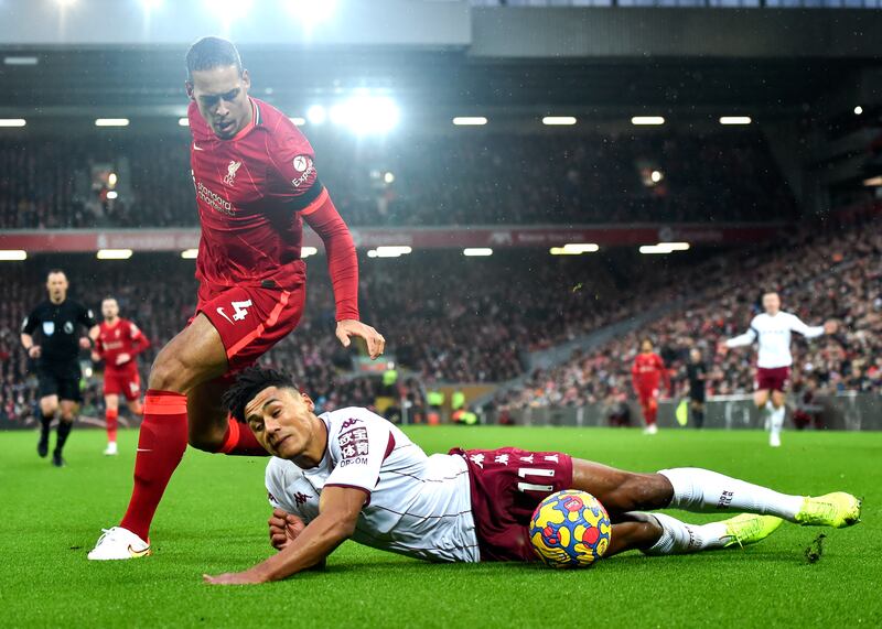 Virgil van Dijk - 6: The Dutchman was below his usual standard and did not appear to enjoy the physical battle with Watkins. He went close with a header from a corner. EPA