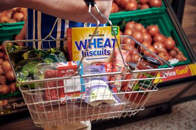 The cost of weekly food shopping has risen even further in the UK. PA
