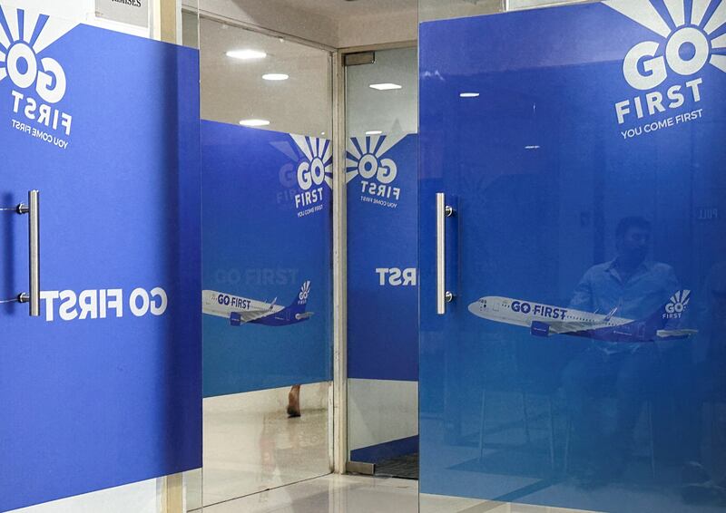 Go First head office in Mumbai. The Indian airline is experiencing financial problems. Reuters