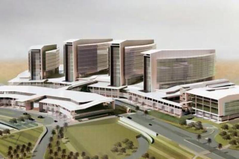 Plans for Mafraq Hospital’s Dh2.2bn expansion, which will replace the existing complex. Courtesy Mafraq Hospital