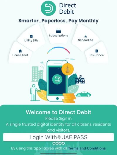 The Direct Debit app. Photo: Direct Debit