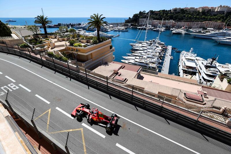 Ferrari's Charles Leclerc during practice for the Formula One Monaco Grand Prix on Thursday, May 20. Reuters