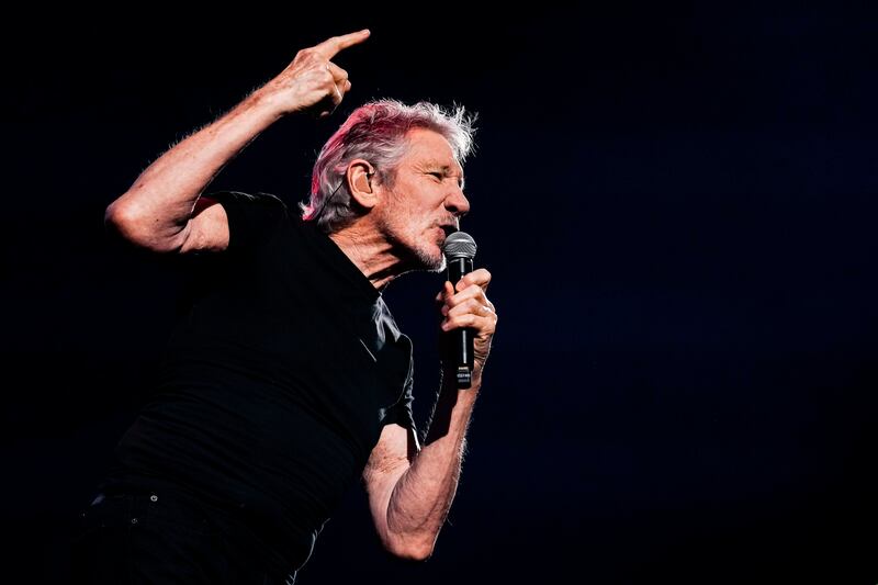 Roger Waters on stage in Barcelona on Tuesday. EPA