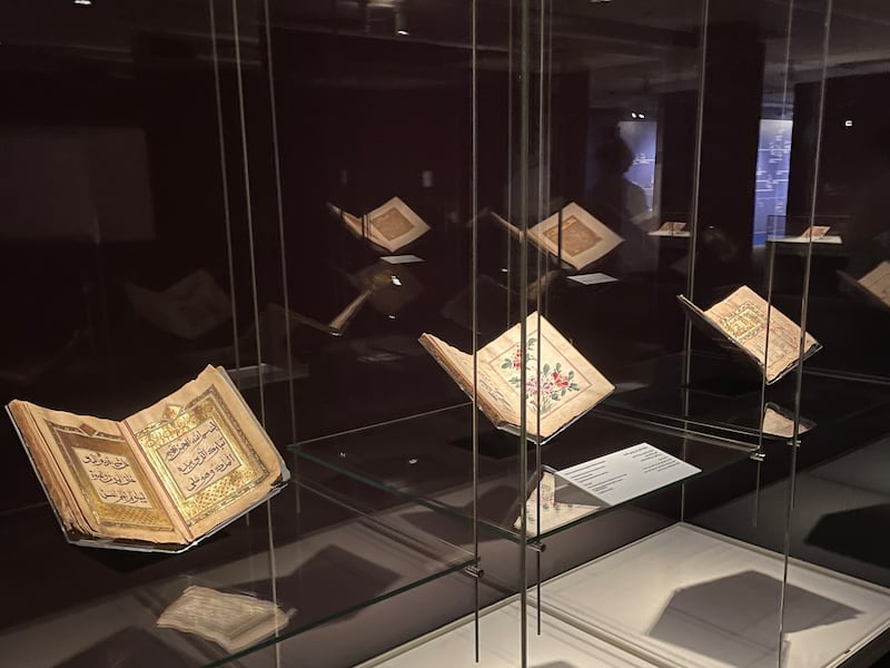 The exhibition features more than 50 rare manuscripts and artefacts from the private collection of UAE businessman Hamid Jafar. Photo: Sharjah Museum of Islamic Civilisation