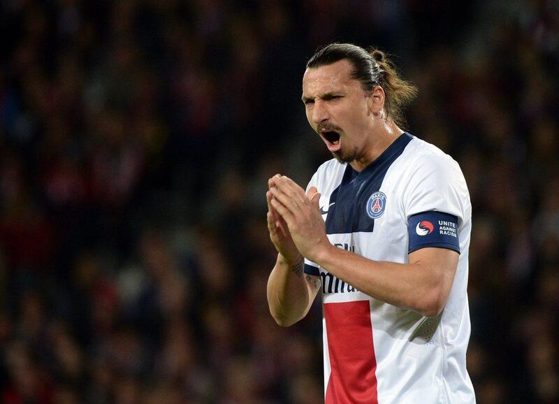 Zlatan Ibrahimovic scored 25 goals in 32 Ligue 1 games for PSG this season. Denis Charlet / AFP 