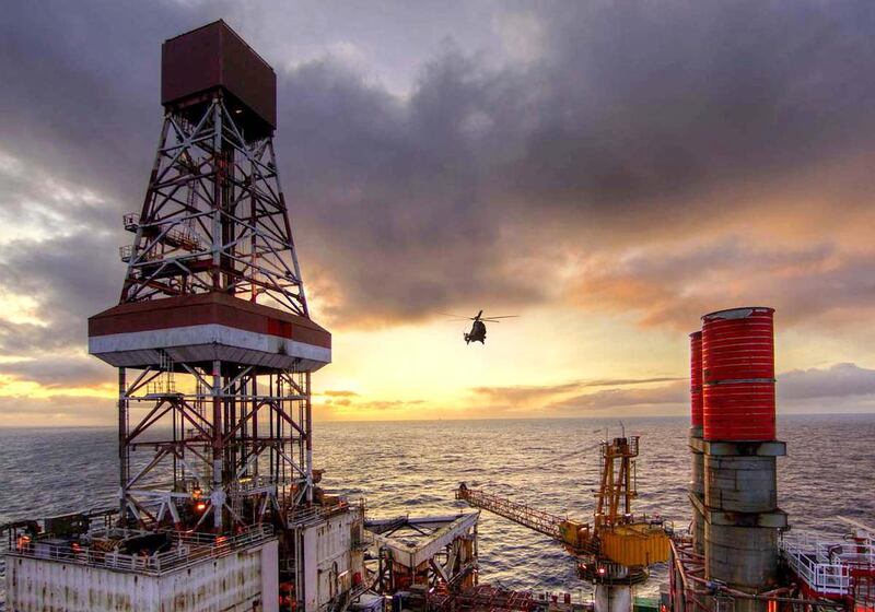 The Taqa Harding oil production platform in the North Sea. Courtesy Taqa