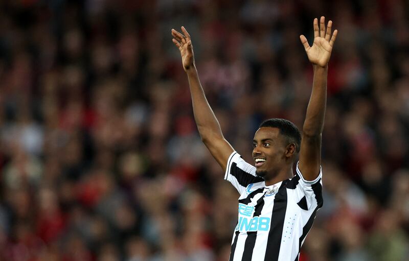 Newcastle United attacker Alexander Isak scored one goal and had another disallowed. Reuters