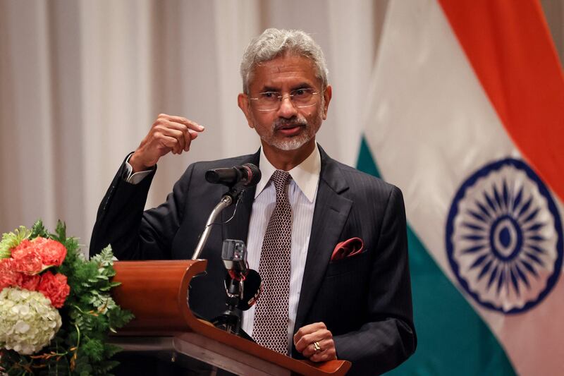 India's Minister of External Affairs Subrahmanyam Jaishankar in Bangkok on August 17, 2022. AFP