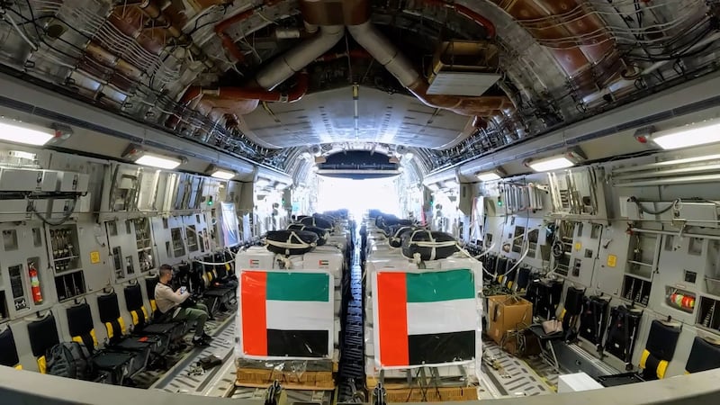 The UAE and Egypt combine to drop aid into northern Gaza. Wam