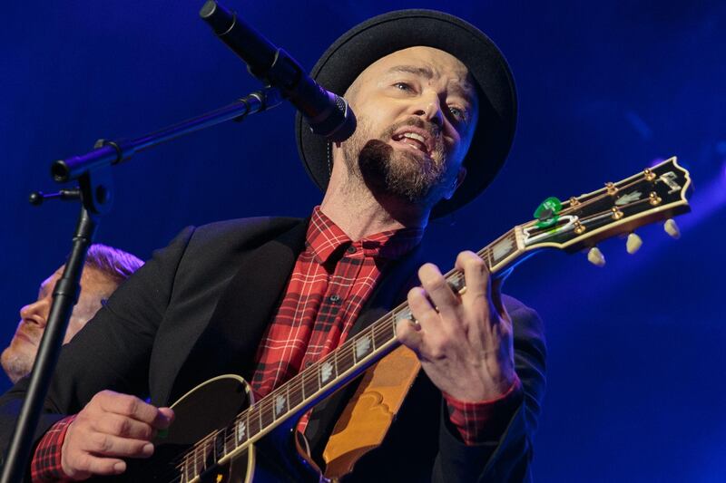 (FILES) This file photo taken on October 21, 2017 shows 
Justin Timberlake performing during the Formula 1 United States Grand Prix at Circuit of The Americas in Austin, Texas.
Timberlake will headline the halftime show at Super Bowl 52 in February 2018, the 10-time Grammy winner and the NFL announced on October 22, 2017. / AFP PHOTO / SUZANNE CORDEIRO