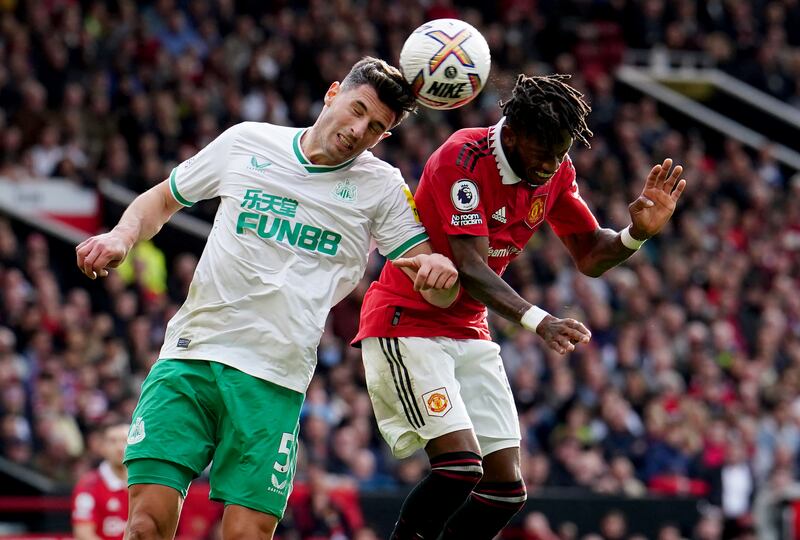 Fabian Schar 8: Took some knocks at Old Trafford. Seemed to twist knee after blocking Ronaldo cross then slipping over off the pitch early on, then had clash of heads with Fernandes in second half – able to play on both times. Vital interception on Antony ball into box just before half-time. PA