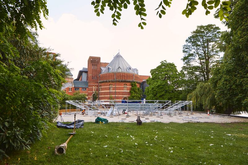 The theatre is located outside the RSC's Swan Theatre by the River Avon