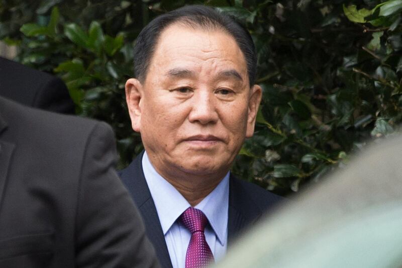 epa07297684 North Korea's Vice-Chairman of the Central Committee of the Workers' Party of Korea for South Korean affairs, Kim Yong Chol, departs a hotel after participating in a meeting there with US Secretary of State Mike Pompeo (unseen), in Washington, DC, USA, 18 January 2019. One of North Korea's top negotiators, Kim Yong Chol visits Washington carrying a letter from Kim Jong-un for US President Donald J. Trump, according to South Korean media reports. Speculation regarding a possible second summit between the two nations is that it could be held in Vietnam.  EPA/MICHAEL REYNOLDS