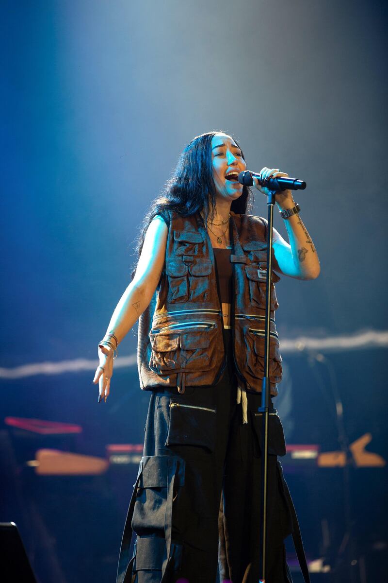 Noah Cyrus performs at RedFestDXB. Courtesy Arabian Radio Network