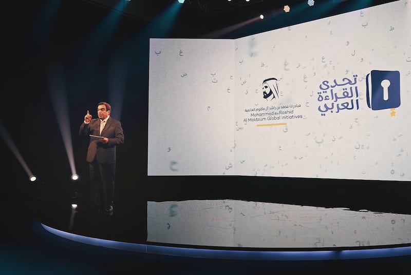 The Arab Reading Challenge 2021 final was hosted virtually by George Kordahi, the recently announced Lebanese minister of information. All photos: Arab Reading Challenge