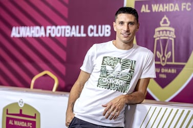 Abu Dhabi, United Arab Emirates, July 23, 2019. Sebastian Tagliabue is one of the stars of the Arabian Gulf League, its all-time leading foreign goalscorer and second in the all-time charts. Victor Besa/The National Section: SP Reporter: John McAuley