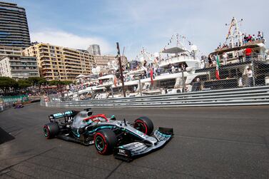 epa07599496 British Formula One driver Lewis Hamilton of Mercedes AMG GP in action during the qualifying session of the Formula One Grand Prix of Monaco at the Monte Carlo circuit in Monaco, 25 May 2019. The 2019 Formula One Grand Prix of Monaco will take place on 26 May 2019. EPA/VALDRIN XHEMAJ