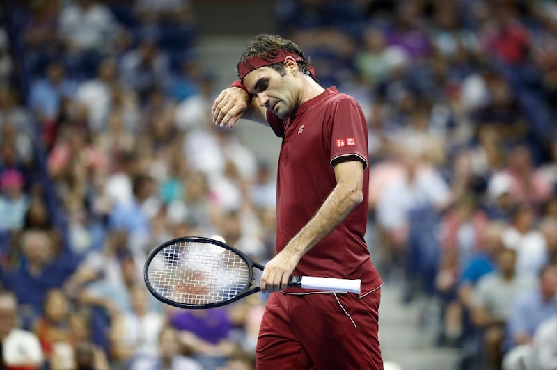 NEW YORK, NY - SEPTEMBER 03: Roger Federer of Switzerland during the men's singles fourth round match against John Milman of Australia on Day Eight of the 2018 US Open at the USTA Billie Jean King National Tennis Center on September 3, 2018 in the Flushing neighborhood of the Queens borough of New York City.   Julian Finney/Getty Images/AFP
== FOR NEWSPAPERS, INTERNET, TELCOS & TELEVISION USE ONLY ==
