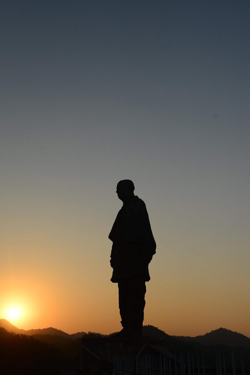 The Statue Of Unity is 182 metres high. AFP
