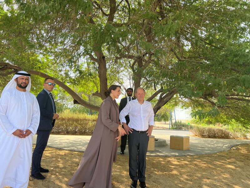The deal was signed while German Chancellor Olaf Scholz, accompanied here on Sunday with Mariam Al Mheiri, Minister of Climate Change and Environment, visited the UAE. Reuters