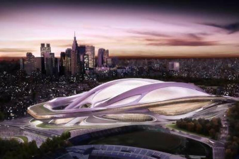 In this artist rendering, the new National Stadium could become the main venue for the 2020 Summer Olympics if Tokyo is chosen as the host city. AP Photo