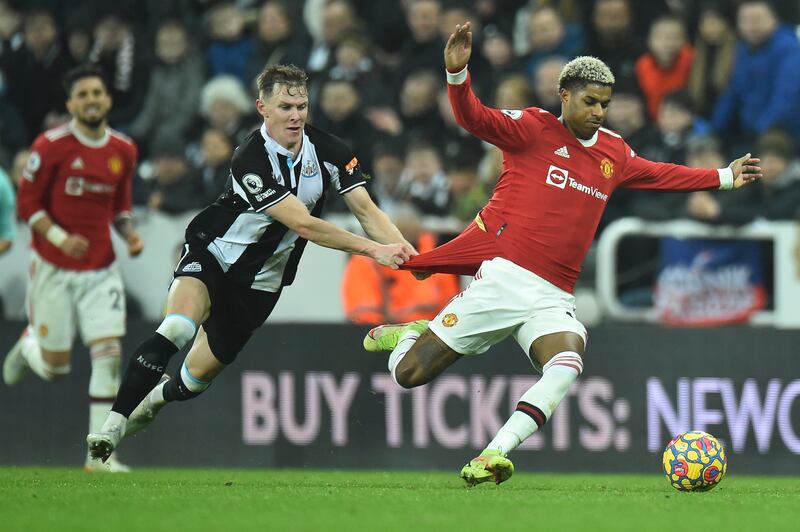 Marcus Rashford - 5: Got a lot of space on the right, but wasteful in his crosses. Nutmegged just before the break by Saint-Maximin. Excellent dipping shot on 48. His shot 12 minutes later would never be described as such. EPA