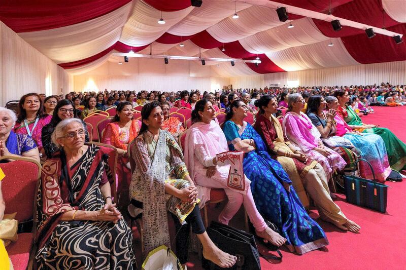 Devotees during the assembly