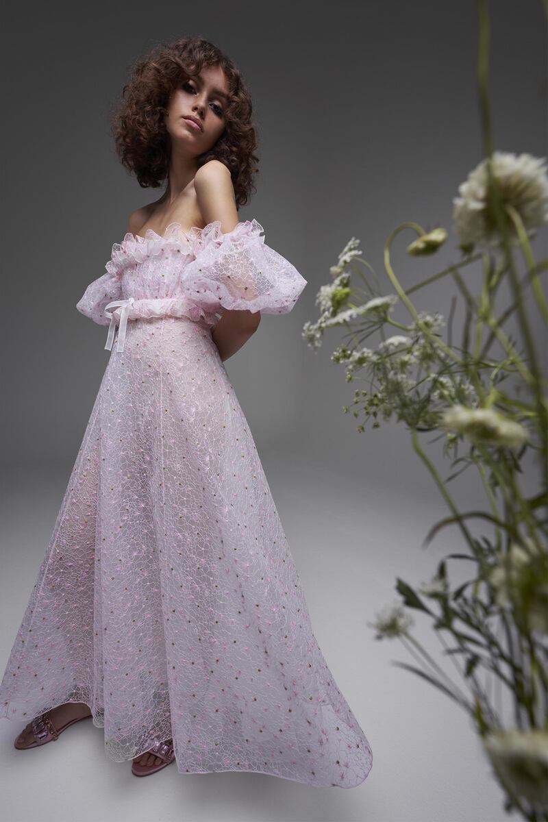 For Resort 2021 Giambattista Valli offered signature romance. Courtesy Giambattista Valli